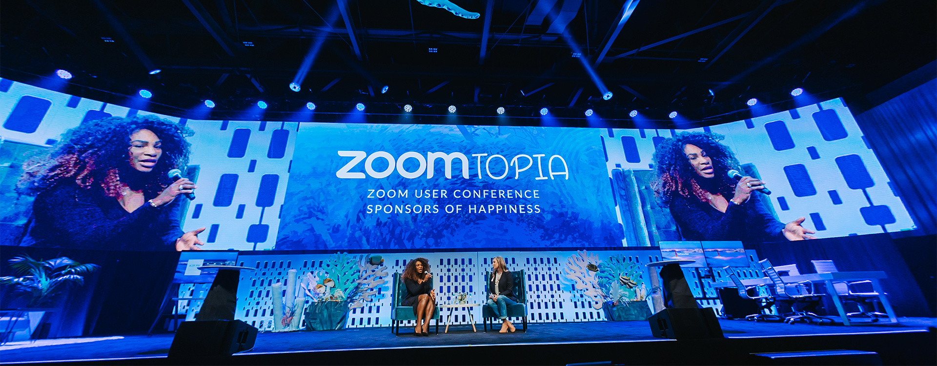 Serena Williams speaks at Zoomtopia